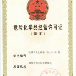 Hazardous chemicals business license 